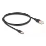 DeLOCK USB kabelis USB 2.0 1 m USB A USB C juodas