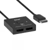 CLUB3D CSV-1009 dvipusis DisplayPort 2 į 1 jungiklis – 2x DisplayPort išėjimai, 8K@60Hz, juodas