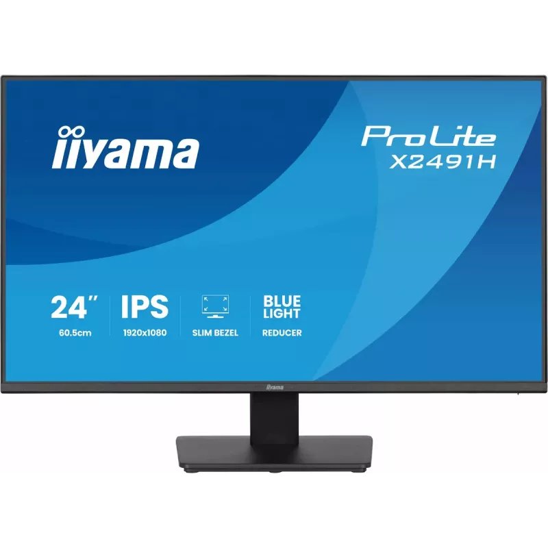 Monitorius IIYAMA ProLite X2491H-B1 23.8 col. (60,5 cm) IPS LCD Full HD 1920×1080 matinis juodas, VESA