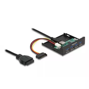 DeLOCK vidinis 3,5 colio USB 3.2 Gen 1 4 prievadų šakotuvas, juodas