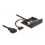 DeLOCK vidinis 3,5 colio USB 3.2 Gen 1 4 prievadų šakotuvas, juodas