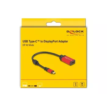 DeLOCK USB Type-C į DisplayPort adapteris 8K 30 Hz HDR raudonas