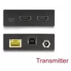 KVM prailgintuvas DELOCK 65957 – HDMI ir USB siųstuvas bei imtuvas, laidinis, iki 70 m, 18 Gbit/s, 600 MHz, juodas
