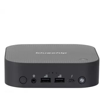 bluechip BUSINESSline M1470 mini PC, Copilot+ PC, Intel Core Ultra 7 258V iki 4,80 GHz, 32 GB LPDDR5X, 500 GB NVMe SSD, Intel Wi-Fi 7, Bluetooth 5.4, RJ45 2,5 Gb/s, Intel Arc 140V GPU, Windows 11 Pro Premium