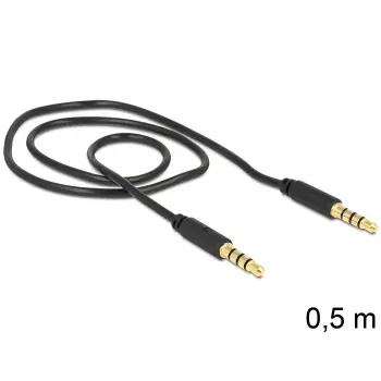 Garso kabelis DeLOCK 3.5 mm – 3.5 mm 0.5 m juodas
