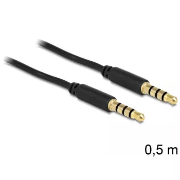 Garso kabelis DeLOCK 3.5 mm – 3.5 mm 0.5 m juodas