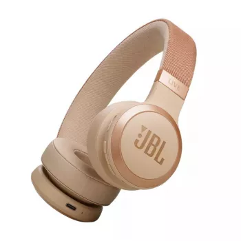 JBL Live 670NC belaidės ausinės ant galvos, skambučiams/muzikai, smėlio spalvos