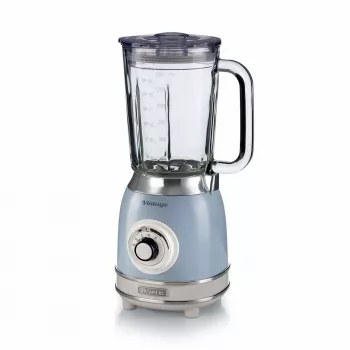 Ariete 583, Retro maišytuvas su 1,5 l stikline taure, 4 nerūdijančio plieno peiliai, 4 greičiai + impulsas, 1000 W, mėlynas