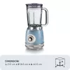 Ariete 583, Retro maišytuvas su 1,5 l stikline taure, 4 nerūdijančio plieno peiliai, 4 greičiai + impulsas, 1000 W, mėlynas