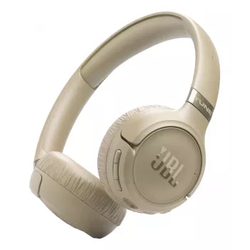 Ausinės JBL Tune 680NC, laidinės ir belaidės (Bluetooth, USB-C), antausinės, lankelis, smėlio spalvos, 20–20000 Hz, 161 g