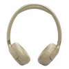 Ausinės JBL Tune 680NC, laidinės ir belaidės (Bluetooth, USB-C), antausinės, lankelis, smėlio spalvos, 20–20000 Hz, 161 g
