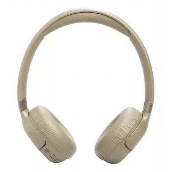 Ausinės JBL Tune 680NC, laidinės ir belaidės (Bluetooth, USB-C), antausinės, lankelis, smėlio spalvos, 20–20000 Hz, 161 g