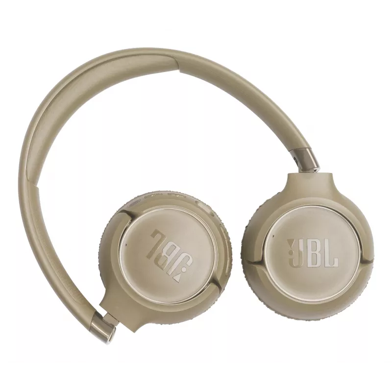Ausinės JBL Tune 680NC, laidinės ir belaidės (Bluetooth, USB-C), antausinės, lankelis, smėlio spalvos, 20–20000 Hz, 161 g
