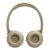 Ausinės JBL Tune 680NC, laidinės ir belaidės (Bluetooth, USB-C), antausinės, lankelis, smėlio spalvos, 20–20000 Hz, 161 g