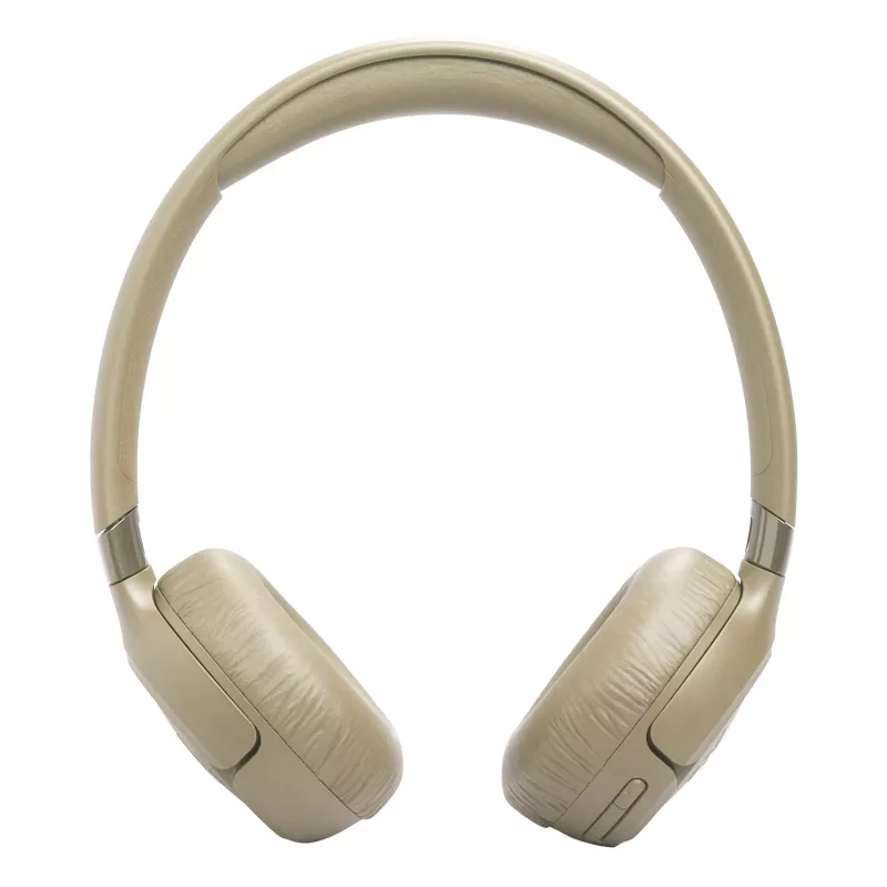 Ausinės JBL Tune 680NC, laidinės ir belaidės (Bluetooth, USB-C), antausinės, lankelis, smėlio spalvos, 20–20000 Hz, 161 g
