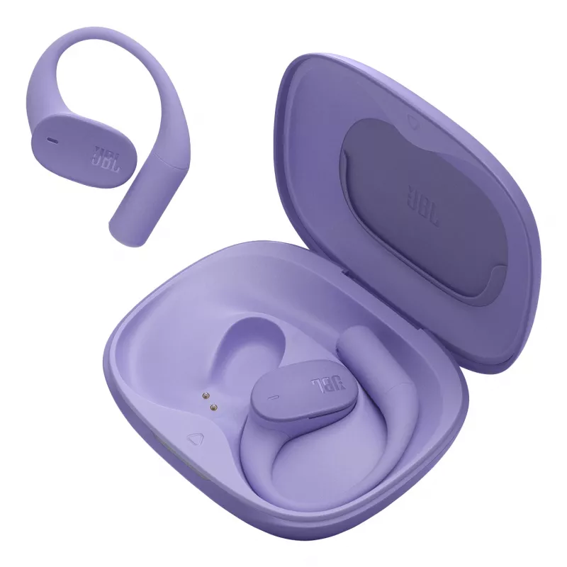 JBL Sense Lite belaidės ausinės, ausų kabliukai, muzika, Bluetooth, violetinė