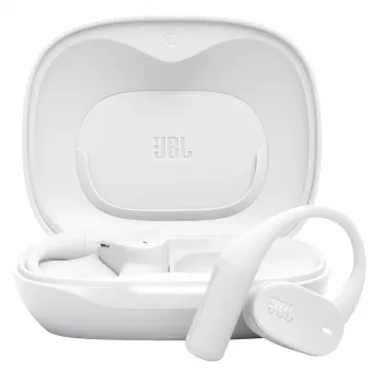 Ausinės JBL Sense Lite — belaidės Bluetooth ausų kilpa, intraauralinės, 20–20000 Hz, 83.5 g, baltos