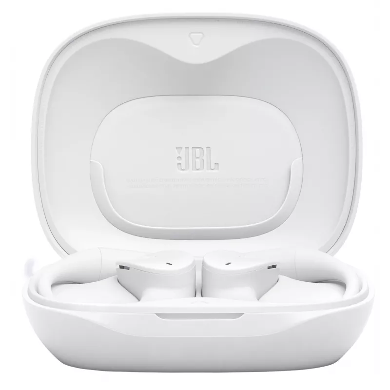 Ausinės JBL Sense Lite — belaidės Bluetooth ausų kilpa, intraauralinės, 20–20000 Hz, 83.5 g, baltos