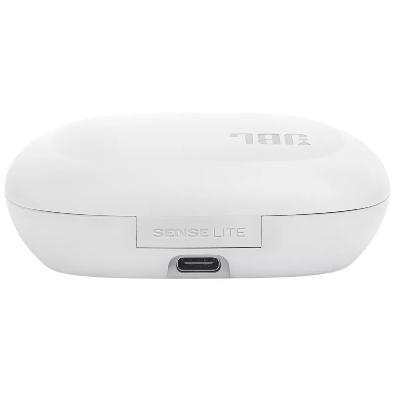 Ausinės JBL Sense Lite — belaidės Bluetooth ausų kilpa, intraauralinės, 20–20000 Hz, 83.5 g, baltos