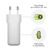 Sieninis USB-C įkroviklis 45W d bramante re-charge Pro — vidaus AC, 110–240V, baltas