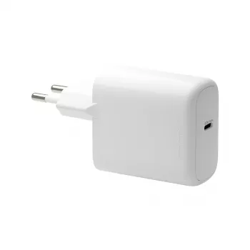 Sieninis USB-C įkroviklis 45W d bramante re-charge Pro — vidaus AC, 110–240V, baltas