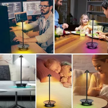 Techly I-LAMP-TABLE3 stalinė lempa su SMD LED moduliu, 1 W, juoda