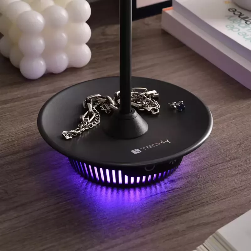 Techly I-LAMP-TABLE3 stalinė lempa su SMD LED moduliu, 1 W, juoda