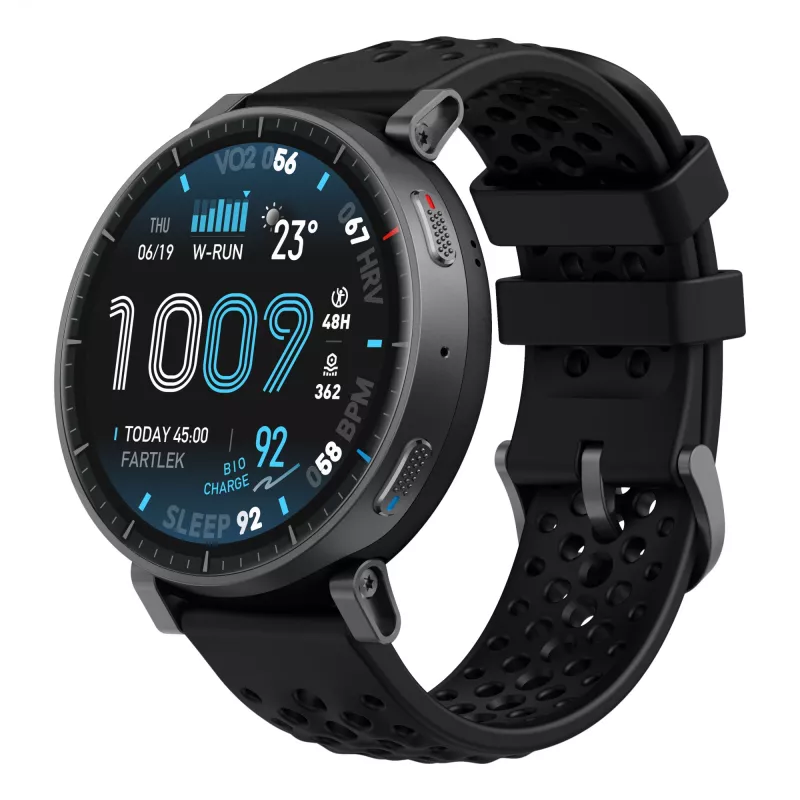 Išmanusis laikrodis Amazfit Active Max apvalus AMOLED 1,5 colio 480×480 jutiklinis 64MB RAM 4GB 658mAh Juodas