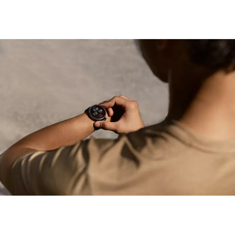Išmanusis laikrodis Amazfit Active Max apvalus AMOLED 1,5 colio 480×480 jutiklinis 64MB RAM 4GB 658mAh Juodas