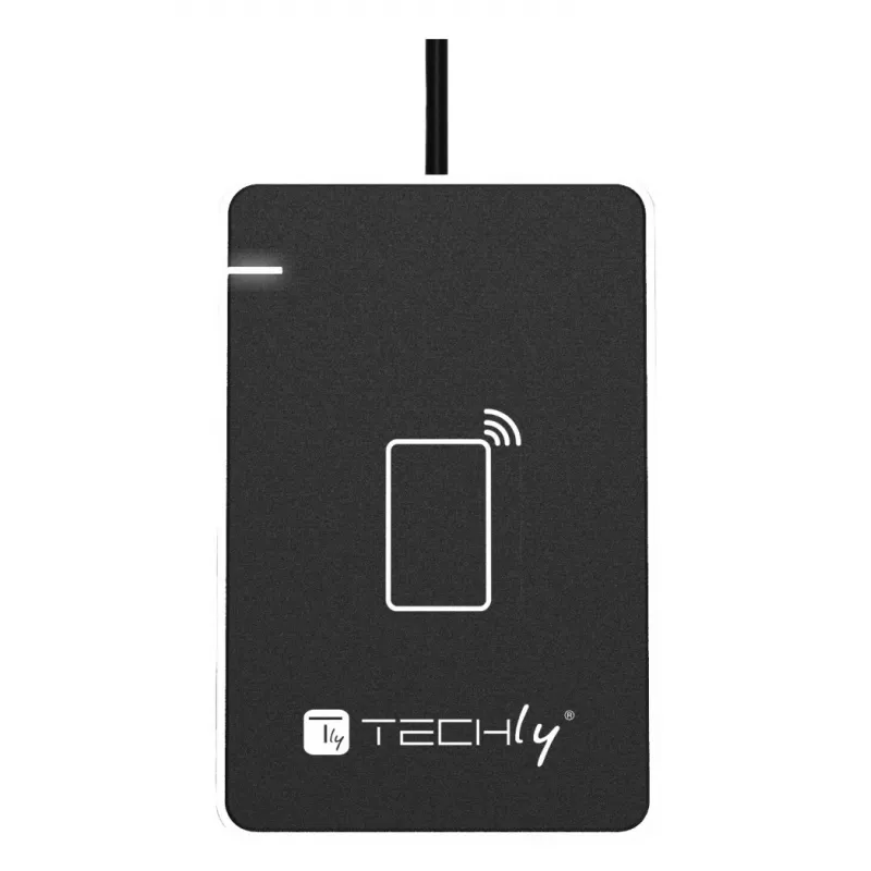 Techly I-CARD CAM-CIE bekontaktis RFID skaitytuvas USB juodas, sidabrinis