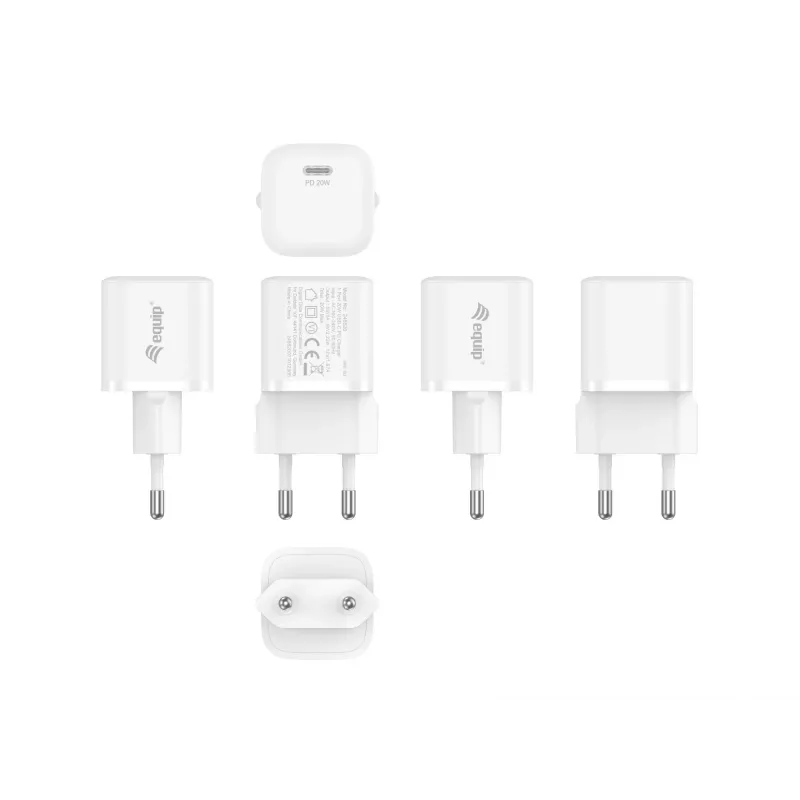 Equip 1-Port 20W USB-C PD įkroviklis patalpoms AC baltas 100-240V