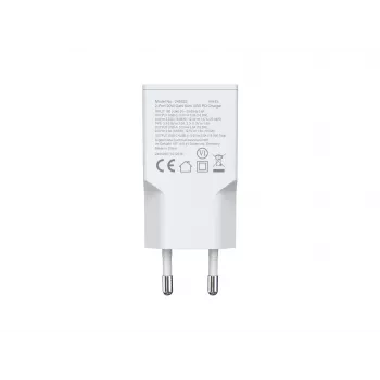 EQUIP 2 prievadų 20W GaN plonas USB PD įkroviklis – USB-C x1, USB-A x1, įėjimas 100–240V, maks. išėjimas 12V, baltas