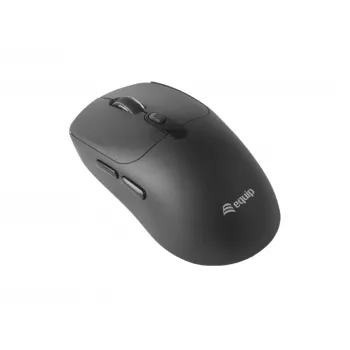 EQUIP ambidekstrinė 6 mygtukų dviejų režimų belaidė pelė, optinė 1600 DPI, RF + Bluetooth, juoda