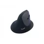 EQUIP ergonominė vertikali belaidė pelė dešinei rankai 1600 DPI, RF + Bluetooth, įkraunama, 6 mygtukai, juoda