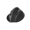 EQUIP ergonominė vertikali belaidė pelė dešinei rankai 1600 DPI, RF + Bluetooth, įkraunama, 6 mygtukai, juoda