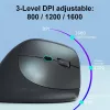 EQUIP ergonominė vertikali belaidė pelė dešinei rankai 1600 DPI, RF + Bluetooth, įkraunama, 6 mygtukai, juoda