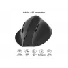EQUIP ergonominė vertikali belaidė pelė dešinei rankai 1600 DPI, RF + Bluetooth, įkraunama, 6 mygtukai, juoda
