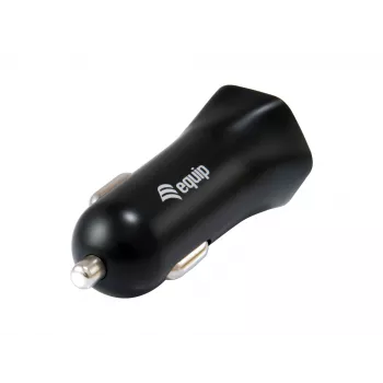 Equip 245510 universalus automobilinis įkroviklis su dviem USB prievadais, juodas