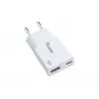 EQUIP 2 prievadų 30W GaN plonas USB PD įkroviklis — USB-C x1, USB-A x1, 100–240V įvadas, max 20V išvadas, baltas
