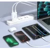 EQUIP 2-Port 30W GaN Slim USB-C PD Įkroviklis — 2 USB-C prievadai, 100–240V įėjimas, max 20V išėjimas, baltas