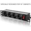 QOLTEC 54603 1U prailgintuvas 4× SCHUKO lizdai, 16A įvadas