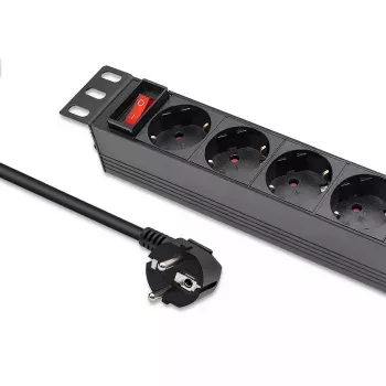 QOLTEC 54603 1U prailgintuvas 4× SCHUKO lizdai, 16A įvadas