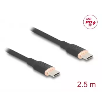 USB kabelis DeLOCK 81239 2,5 m USB-C juodas USB 2.0 0,48 Gbit/s