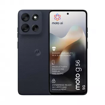 Išmanusis telefonas MOTOROLA moto g56 5G 6,72 colio (17,1 cm) Hibridinis Dual SIM, MediaTek Dimensity 7060 2,6 GHz, 8 GB RAM, 256 GB, 5200 mAh, Juoda