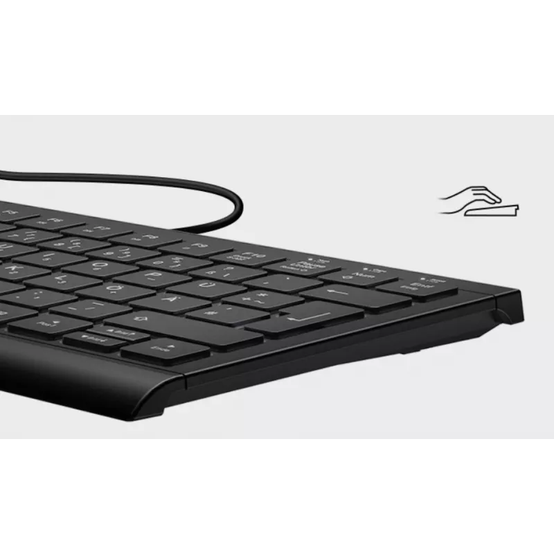 KeySonic KSK-5010ELC (DE) klaviatūra laidinė USB QWERTZ vokiška juoda