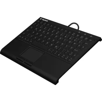 Klaviatūra KeySonic KSK-3211ELU (DE) namams USB QWERTZ vokiška juoda