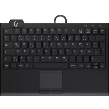 Klaviatūra KeySonic KSK-5210ELU (DE) laidinė USB QWERTZ juoda