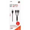 USB kabelis 2GO 797156 1,5 m USB B 3 x USB C juodas