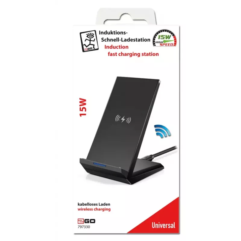 2GO 797330 Įkroviklis patalpoms Smartphone Black USB Belaidis Greitasis Įkrovimas