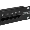 Equip 25 prievadų Cat.3 RJ45 ISDN skirstomasis skydas, juodas